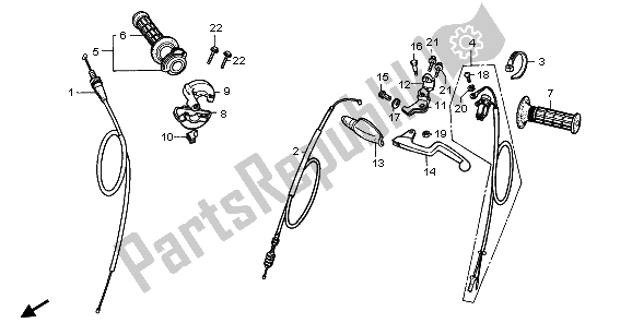 Todas las partes para Interruptor Y Cable de Honda CR 80R SW 1998