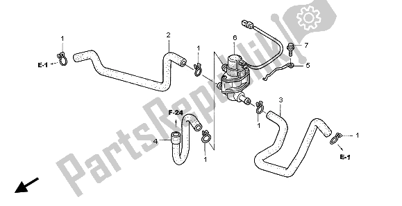 All parts for the Air Injection Control Valve of the Honda ST 1300 2002