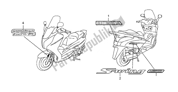 All parts for the Mark of the Honda FES 125A 2011