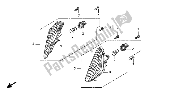 Toutes les pièces pour le Clignotant du Honda FJS 600D 2006