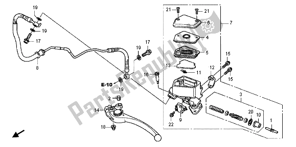 Todas las partes para Cilindro Maestro Del Embrague de Honda VFR 1200F 2012