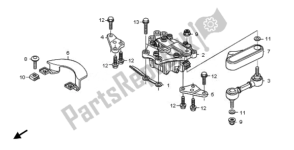 All parts for the Steering Damper of the Honda CBR 600 RA 2010