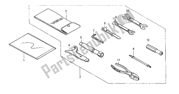 Tutte le parti per il Utensili del Honda GL 1500C 2000
