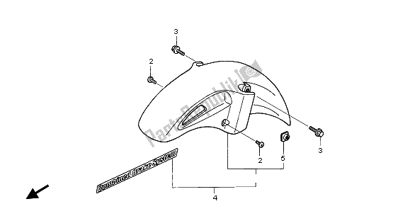 Todas las partes para Guardabarros Delantero de Honda NT 650V 2003