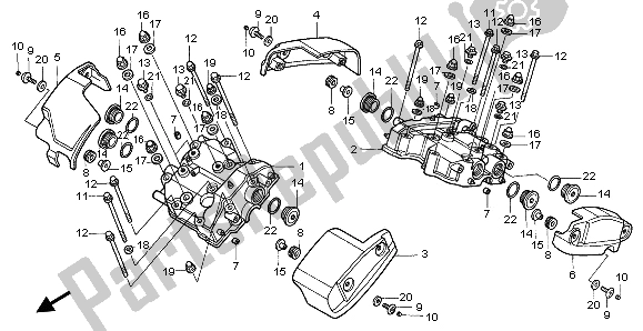 All parts for the Cylinder Head Cover of the Honda VT 1100C2 1995