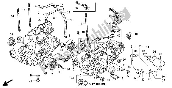 All parts for the Crankcase of the Honda CRF 250X 2004