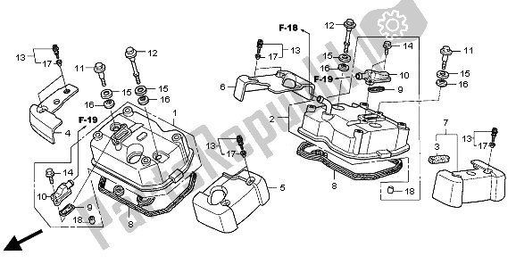 Alle onderdelen voor de Kleppendeksel van de Honda VT 750C2S 2010