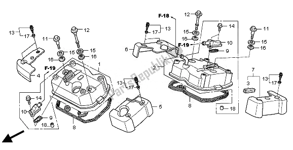 Todas las partes para Cubierta De Tapa De Cilindro de Honda VT 750C2S 2010