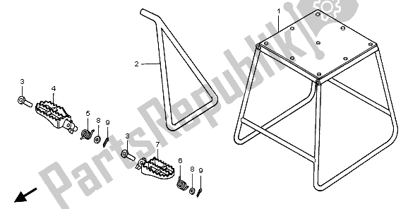 Todas las partes para Soporte Y Paso de Honda CR 500R 2000