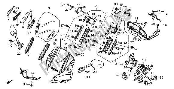 All parts for the Upper Cowl of the Honda CBF 1000 FS 2011