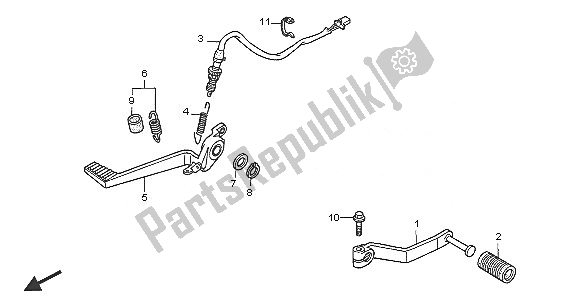 Toutes les pièces pour le Pédale du Honda VFR 800 2005