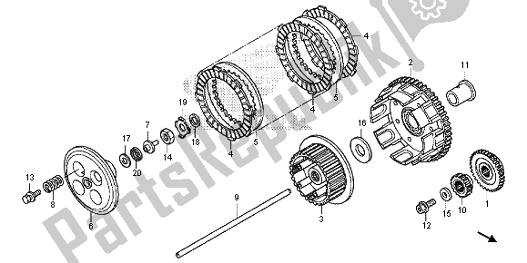 Todas las partes para Embrague de Honda CRF 150R SW 2013