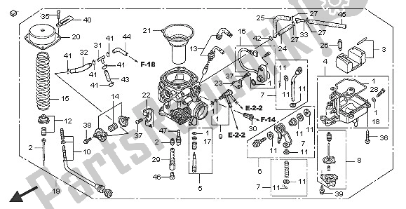 Tutte le parti per il Carburatore del Honda VT 750C 2005