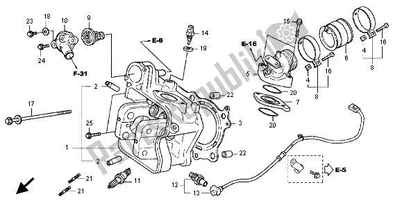 Wszystkie części do G? Owica Cylindra Honda SH 300 RA 2012