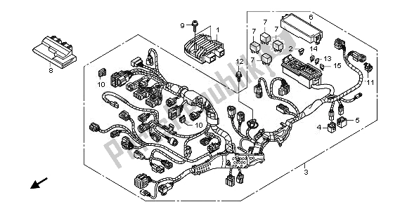 All parts for the Wire Harness of the Honda CBR 1000 RR 2008