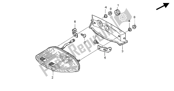 Todas las partes para Luz De La Cola de Honda CBR 1000 RR 2004