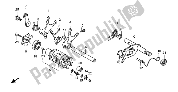 Todas las partes para Cambio De Tambor de Honda FX 650 1999