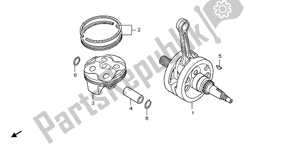 All parts for the Crankshaft & Piston of the Honda CRF 150 RB LW 2009