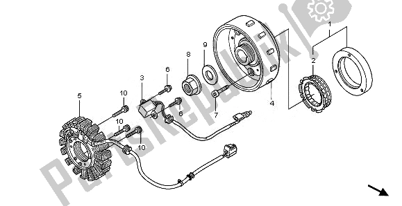 Todas las partes para Generador de Honda FES 125A 2011