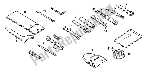 Tutte le parti per il Utensili del Honda CB 600F3A Hornet 2009