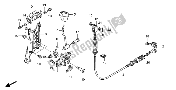 Tutte le parti per il Selezionare La Leva del Honda TRX 400 FA 2007