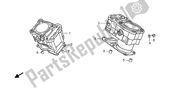 All parts for the Cylinder of the Honda NT 650V 1999