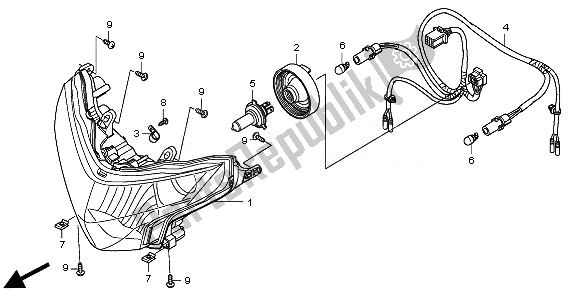 Todas las partes para Faro de Honda CBR 250 RA 2011