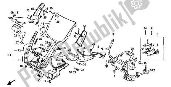 Wszystkie części do Górna Maska Honda CBR 600F 1990