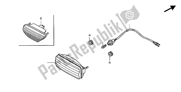 Alle onderdelen voor de Achterlicht van de Honda TRX 250 EX 2008