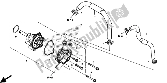 Todas las partes para Bomba De Agua de Honda CB 500F 2013