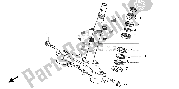 All parts for the Steering Stem of the Honda SH 125 AD 2013