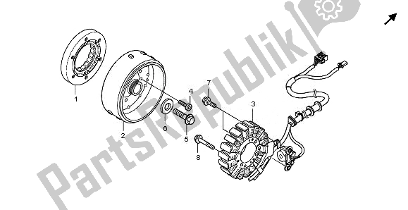 Tutte le parti per il Generatore del Honda NSS 250A 2011