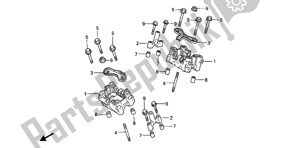All parts for the Camshaft Holder of the Honda NTV 650 1993