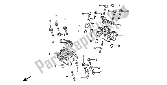 All parts for the Camshaft Holder of the Honda NTV 650 1993