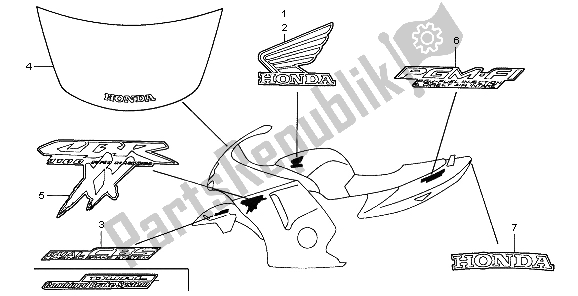 Alle onderdelen voor de Streep & Merk van de Honda CBR 1100 XX 1999