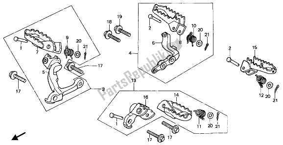 Todas las partes para Paso de Honda XR 250R 1988