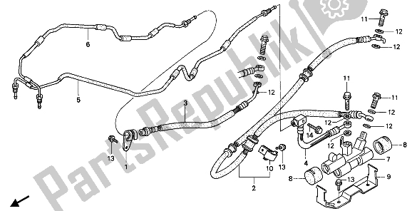 All parts for the Proportioning Control Valve of the Honda CBR 1000F 1993