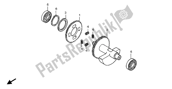 All parts for the Balancer of the Honda FX 650 1999