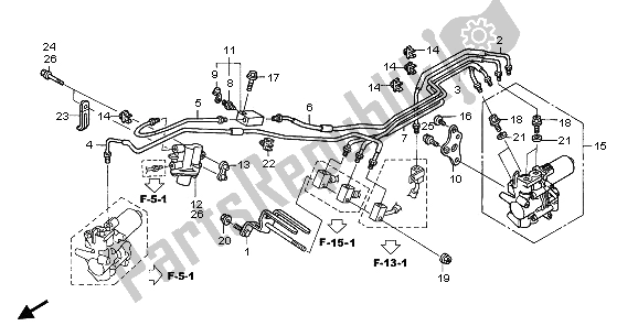 All parts for the Proportioning Control Valve of the Honda ST 1300A 2006