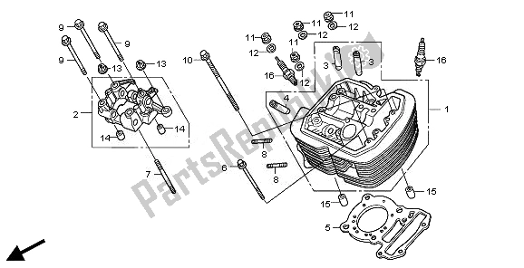 Todas las partes para Culata Delantera de Honda VT 750 CS 2010