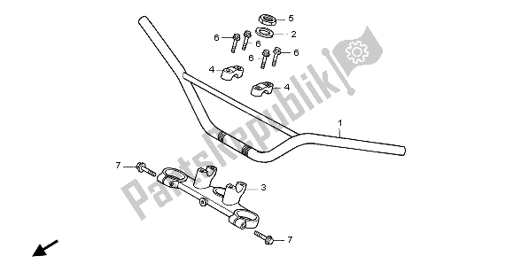 All parts for the Handle Pipe Overnieuw! Of the Honda CR 85R SW 2004