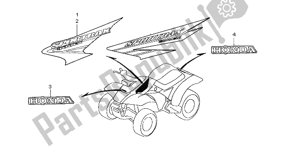 Toutes les pièces pour le Marque du Honda TRX 300 EX Sportrax 2003