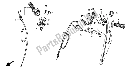 Todas las partes para Interruptor Y Cable de Honda CR 80R SW 1996