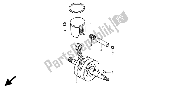 Toutes les pièces pour le Vilebrequin Et Piston du Honda CR 125R 1994