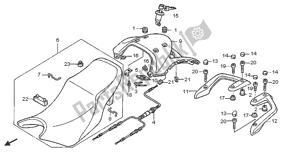 Todas las partes para Asiento de Honda NT 650V 2005