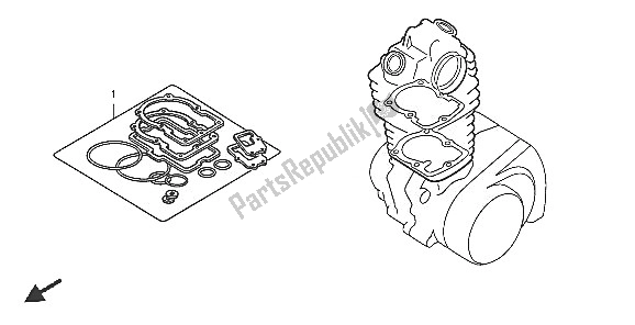 All parts for the Eop-1 Gasket Kit A of the Honda TRX 450R Sportrax 2005