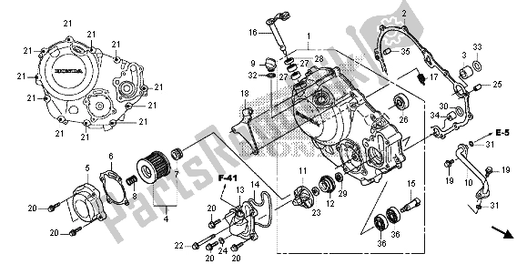 Todas las partes para Tapa Del Cárter Derecho de Honda CRF 250L 2013