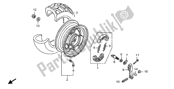 Todas las partes para Rueda Trasera de Honda NPS 50 2007