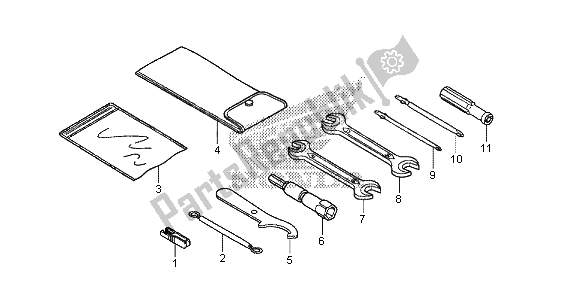Todas las partes para Herramientas de Honda SH 300 RA 2013
