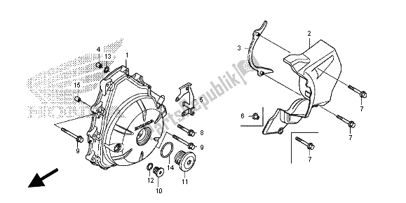 Tutte le parti per il Ac. Coperchio Del Generatore del Honda NC 700S 2012